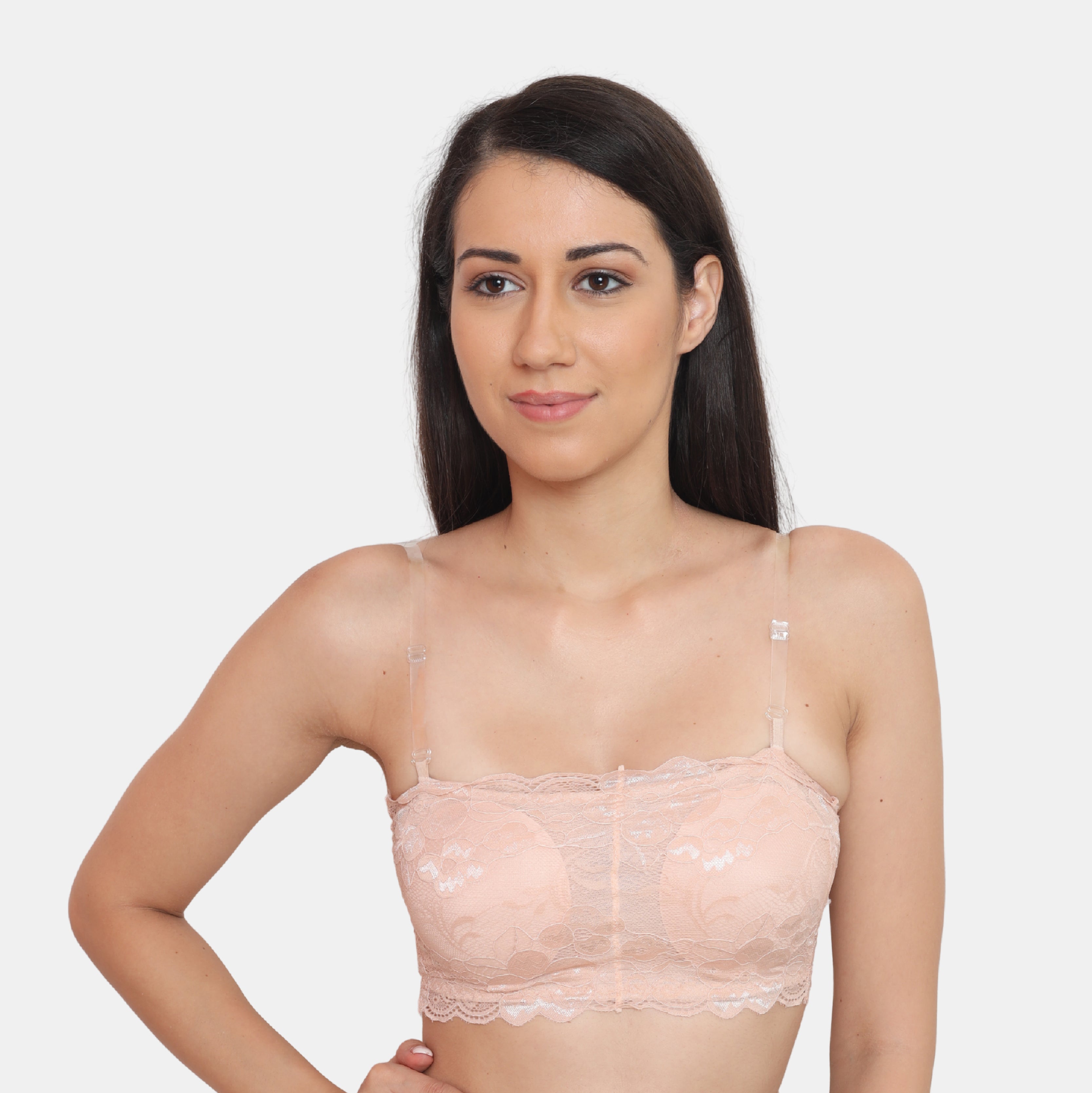 Strapless Padded Seamless Hook Closure Bra