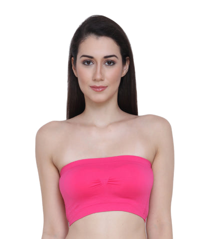 Everyday Wear Padded Tube Bra Wire Free Stretchable Strapless Bandeau Bras