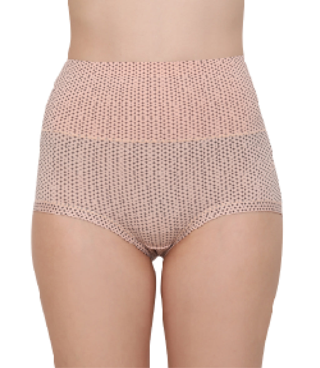 Women's Cotton Spandex Printed High Waist Hipster Panty