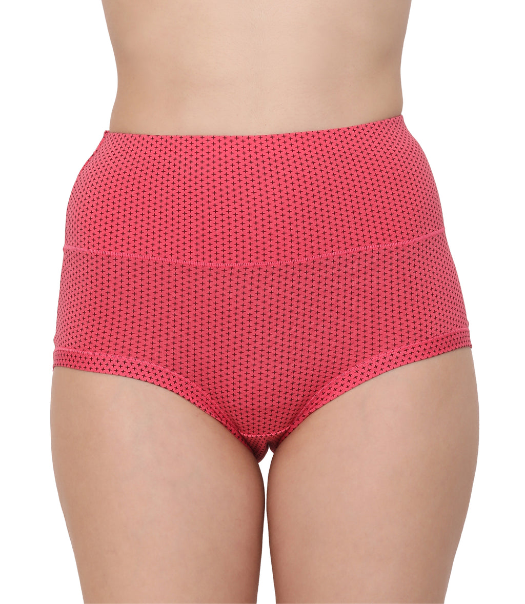 Cotton Spandex Tummy Control High Waist Panties