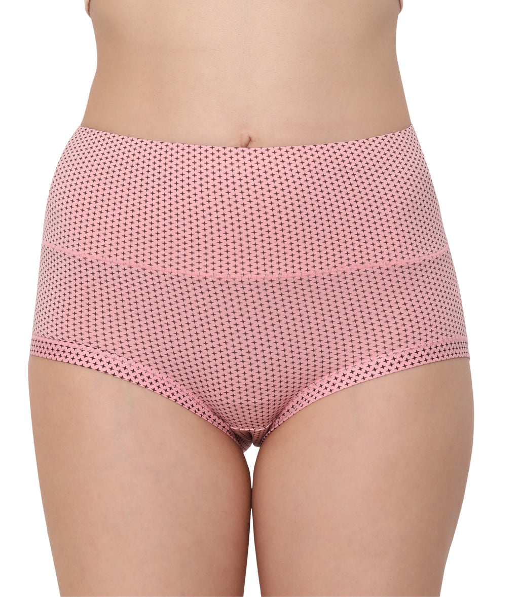 Cotton Spandex Tummy Control High Waist Panties