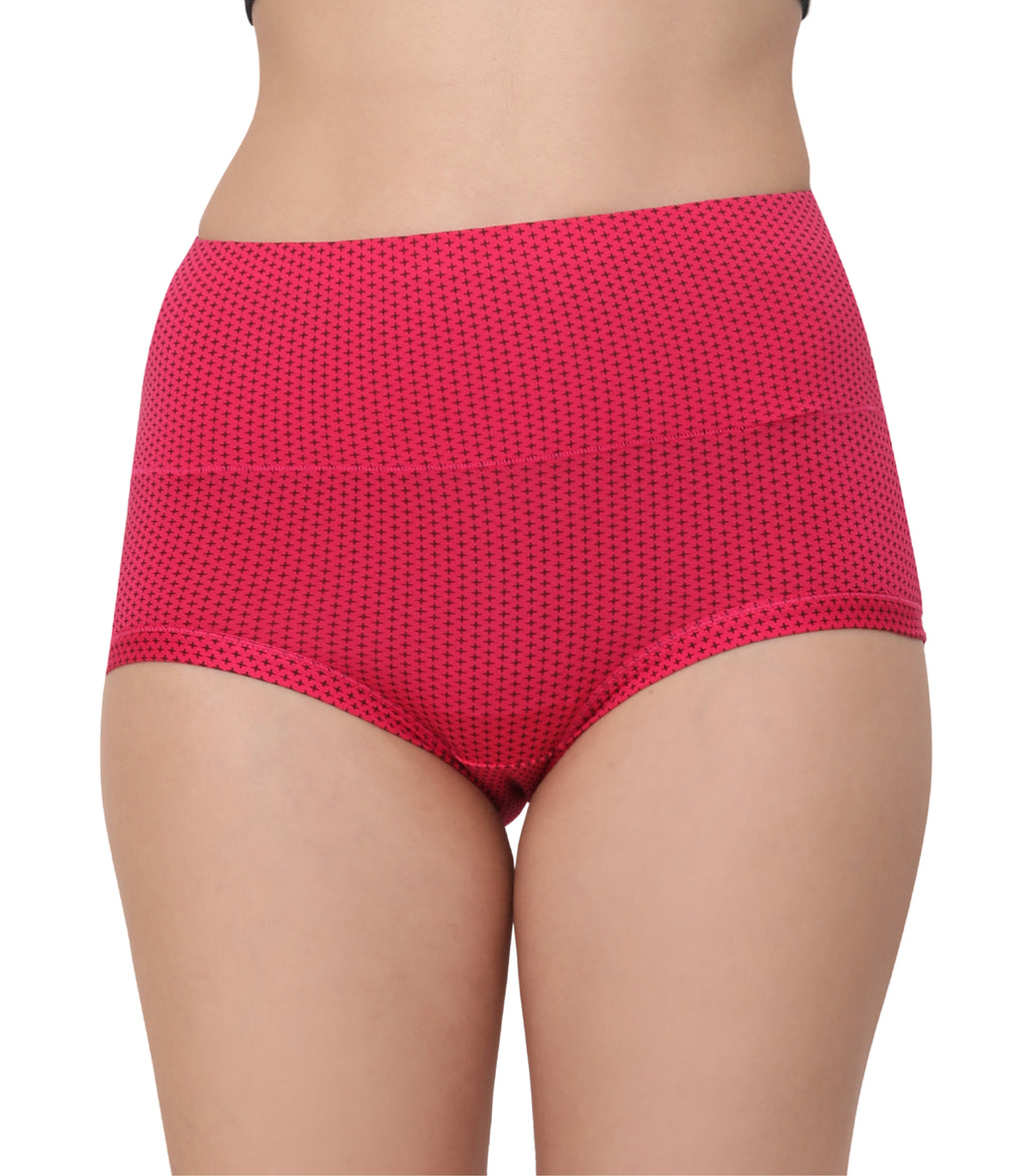 Cotton Spandex Tummy Control High Waist Panties