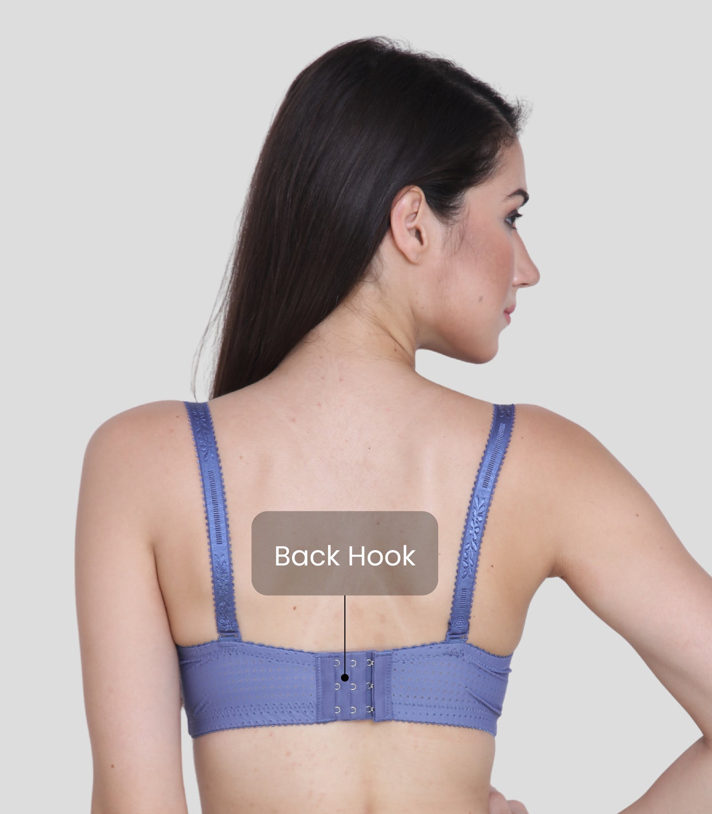 Cotton Nylon Elastane Padded Underwire Adjustable Straps Push Up Bra