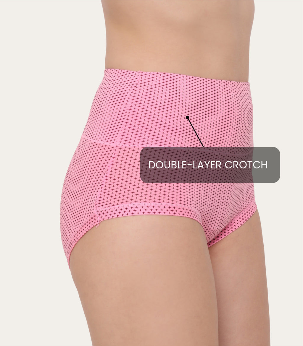 Cotton Spandex Tummy Control High Waist Panties