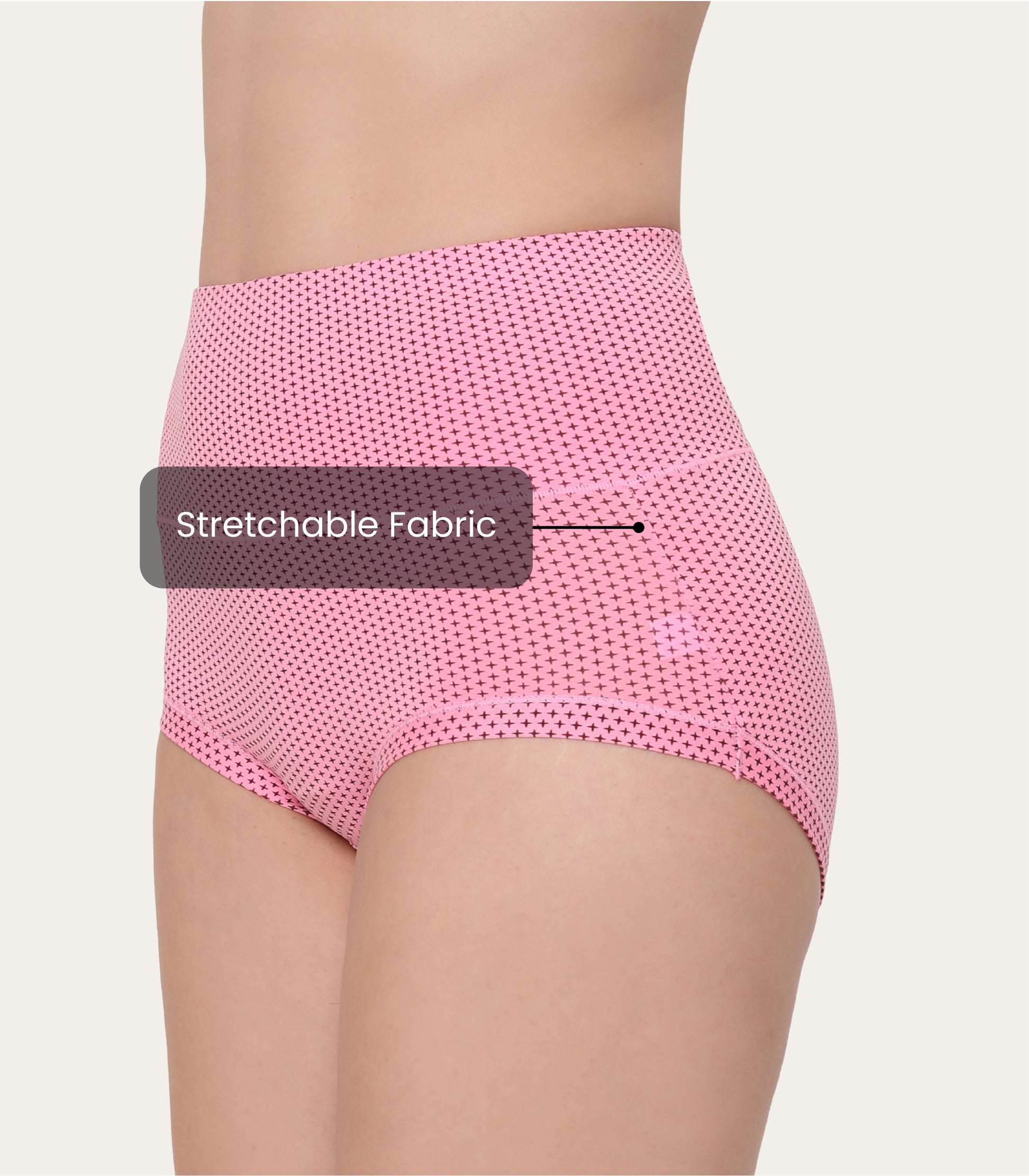 Cotton Spandex Tummy Control High Waist Panties