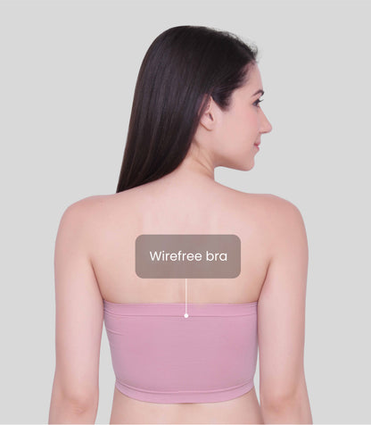 Everyday Wear Padded Tube Bra Wire Free Stretchable Strapless Bandeau Bras