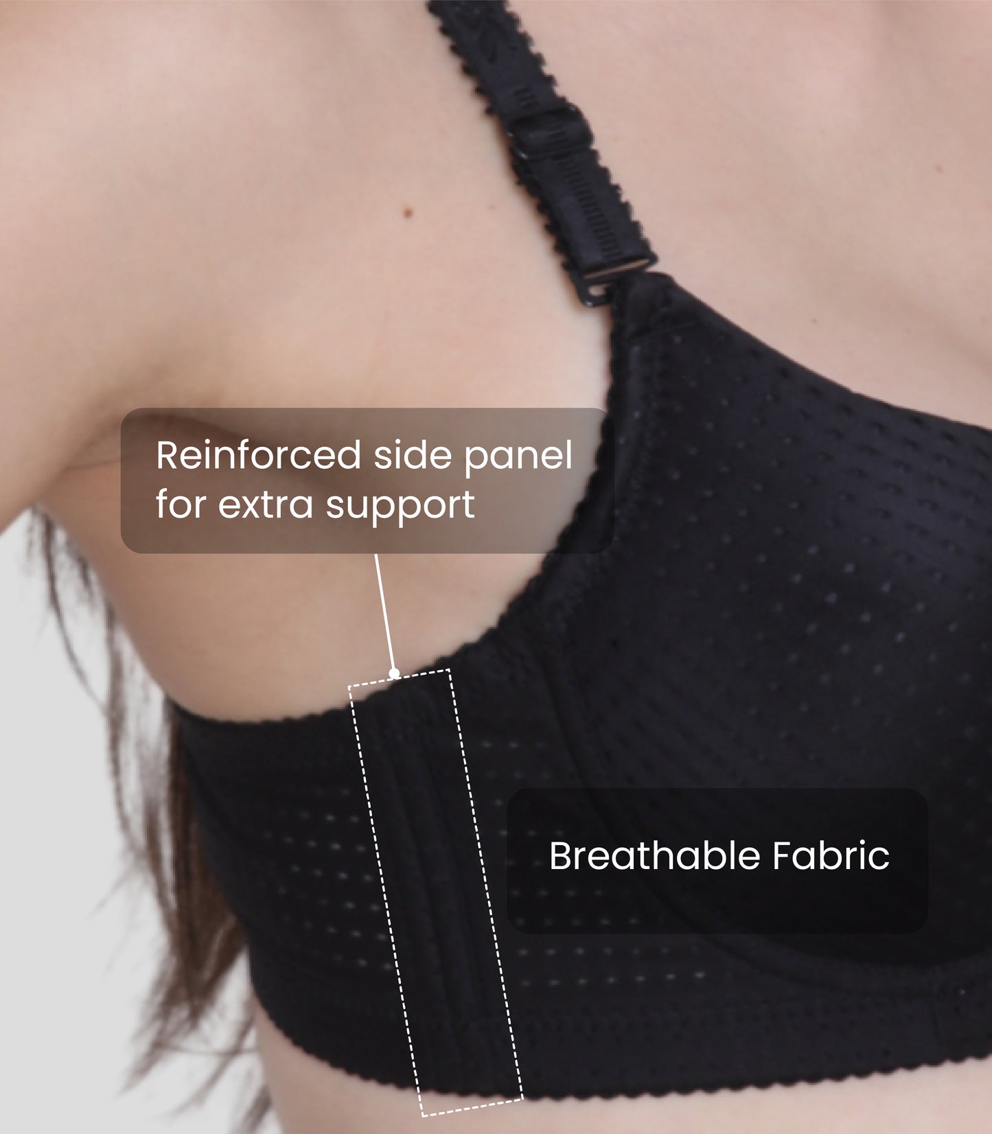 Cotton Nylon Elastane Padded Underwire Adjustable Straps Push Up Bra