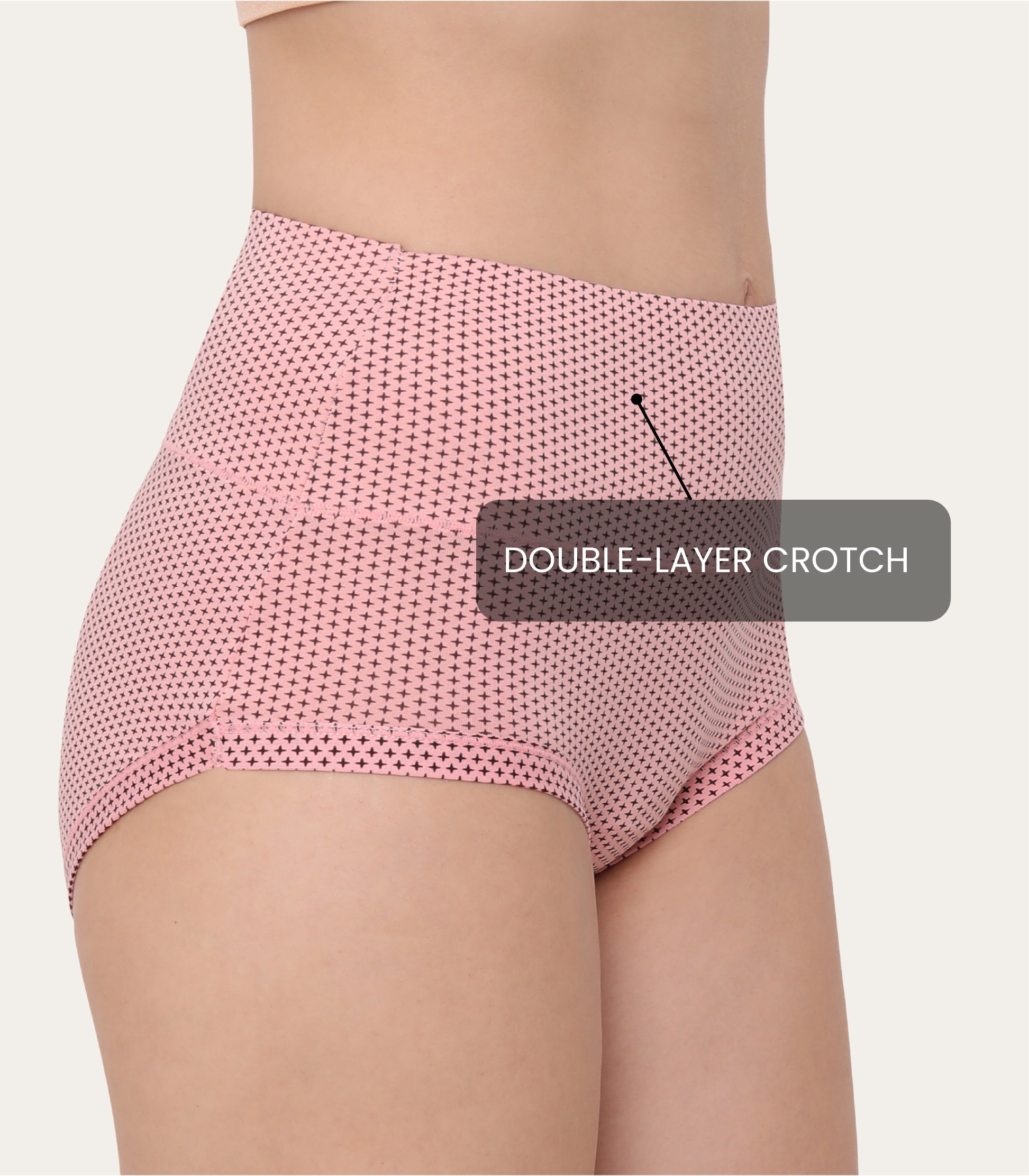 Cotton Spandex Tummy Control High Waist Panties