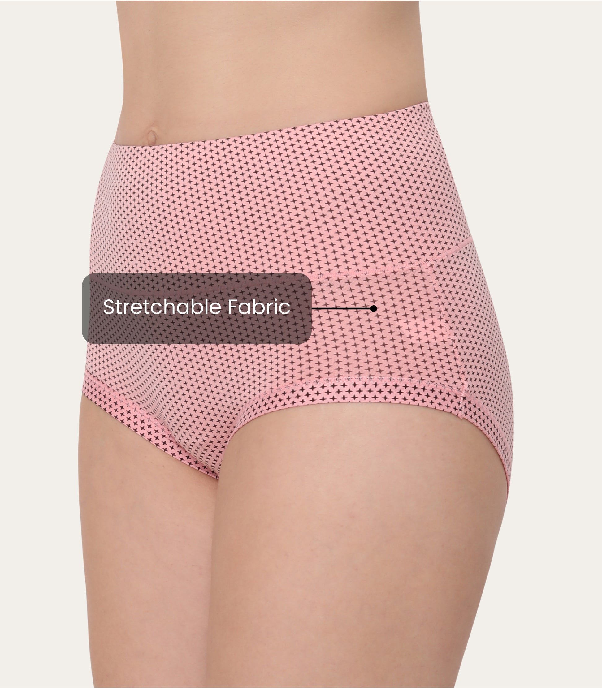 Cotton Spandex Tummy Control High Waist Panties