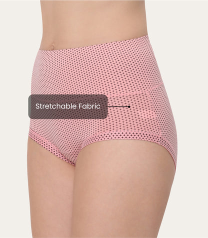 Cotton Spandex Tummy Control High Waist Panties