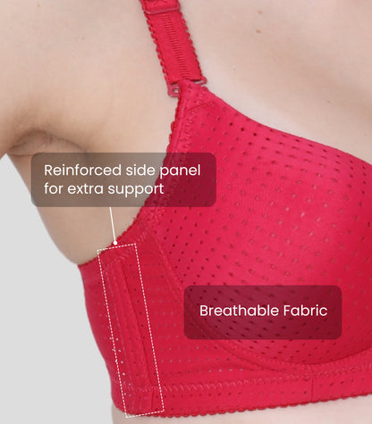 Cotton Nylon Elastane Padded Underwire Adjustable Straps Push Up Bra