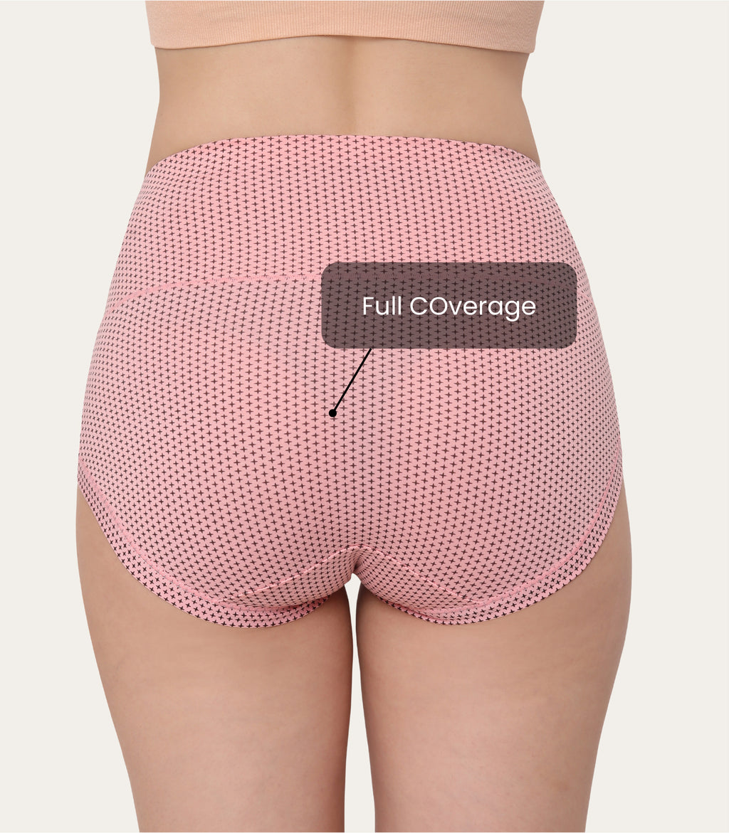 Cotton Spandex Tummy Control High Waist Panties