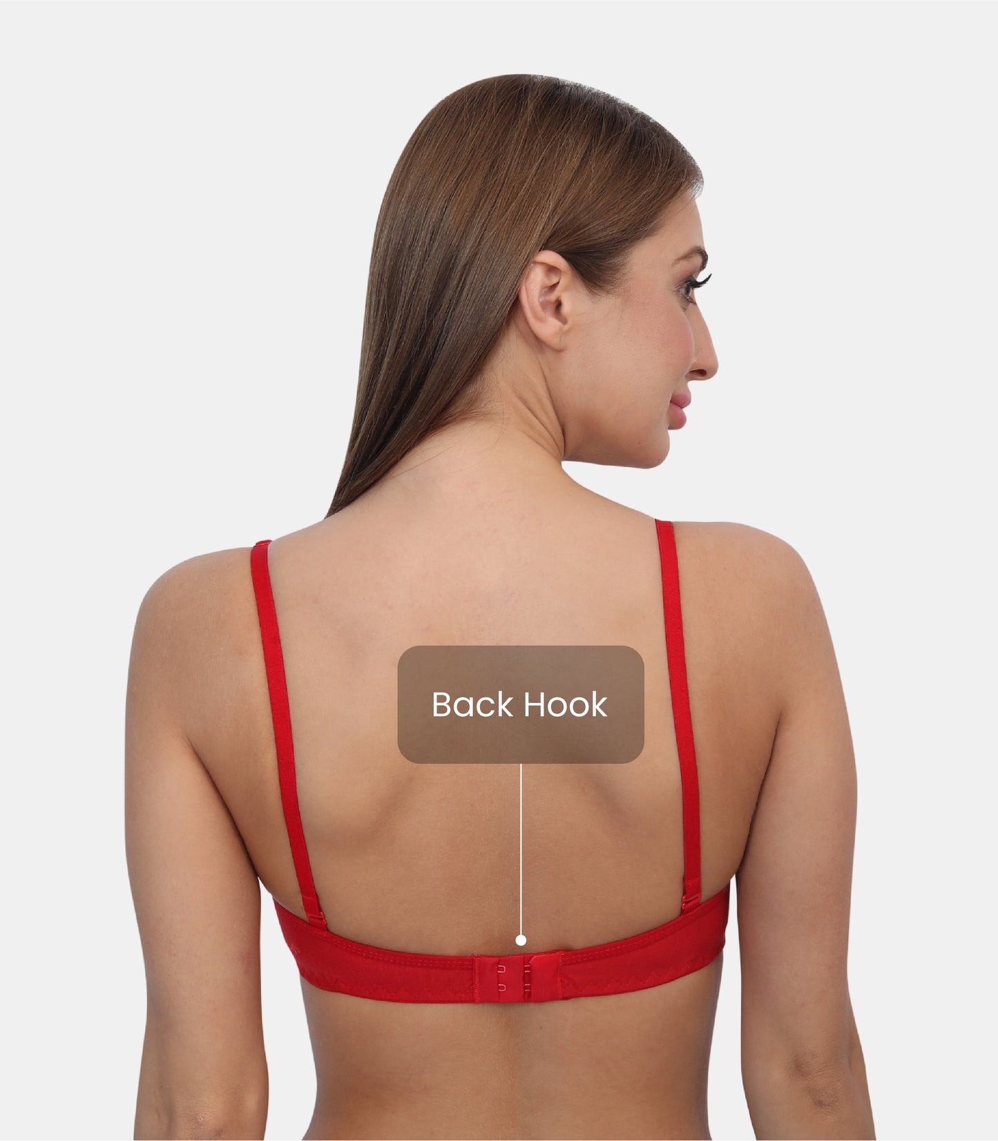 Full Coverage Padded Non-Wired Adjustable & Removable Straps Tshirt Bra