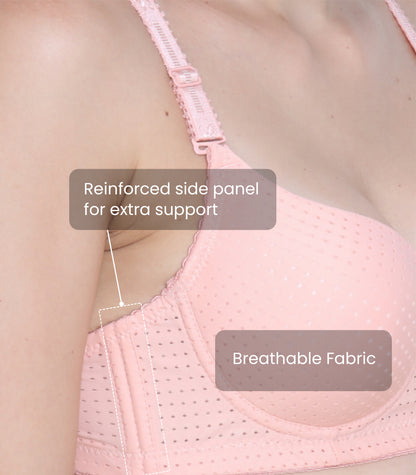 Cotton Nylon Elastane Padded Underwire Adjustable Straps Push Up Bra