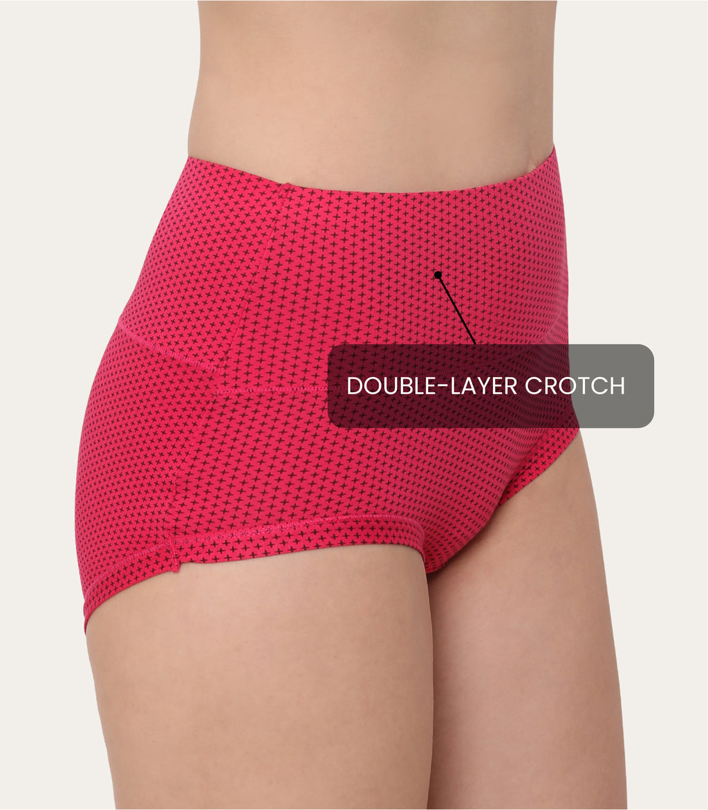 Cotton Spandex Tummy Control High Waist Panties