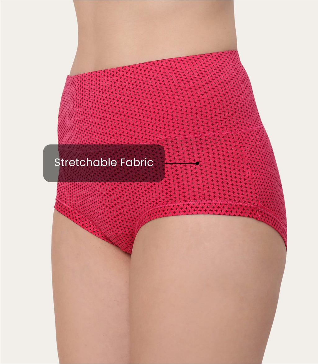 Cotton Spandex Tummy Control High Waist Panties