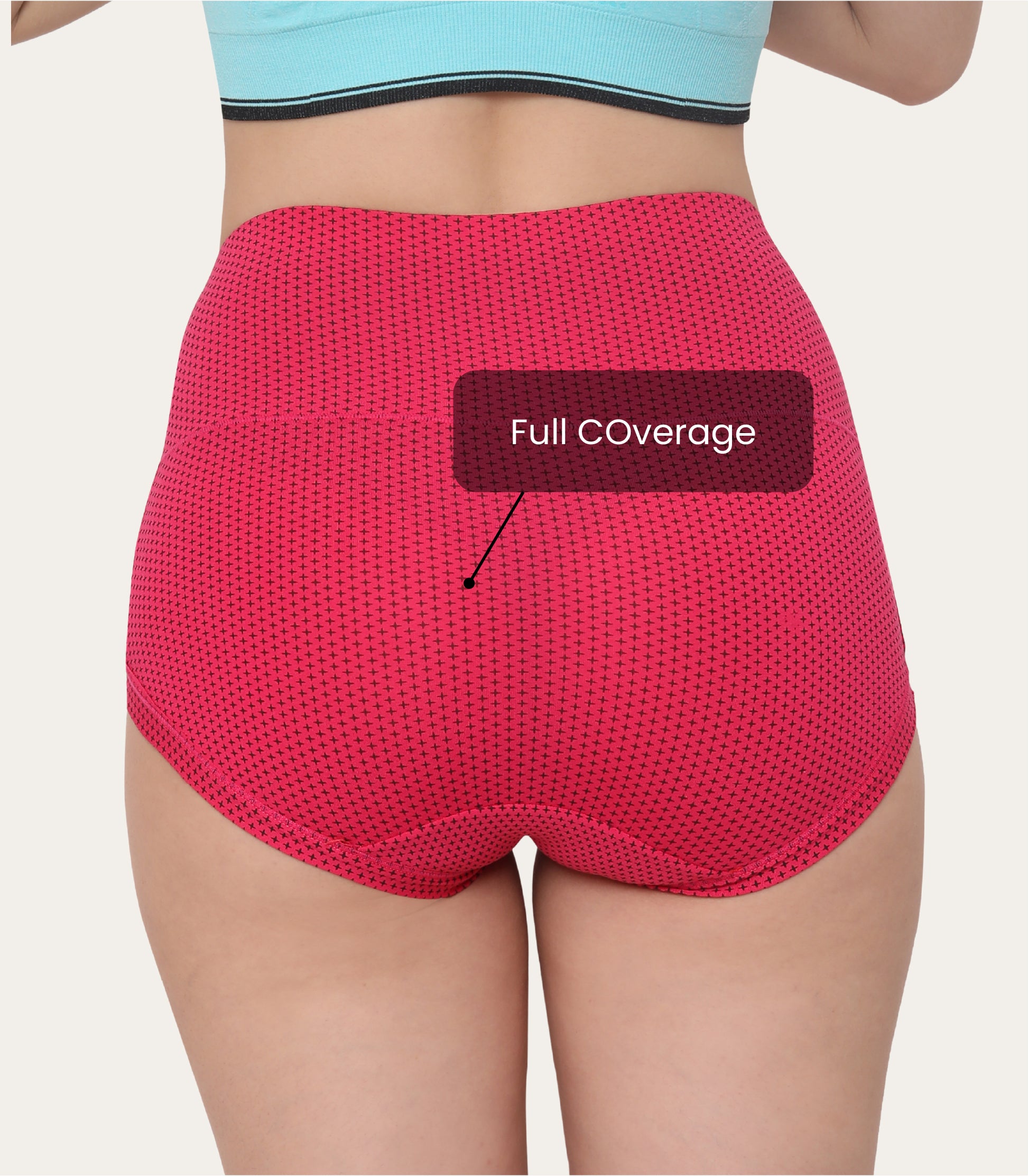 Cotton Spandex Tummy Control High Waist Panties