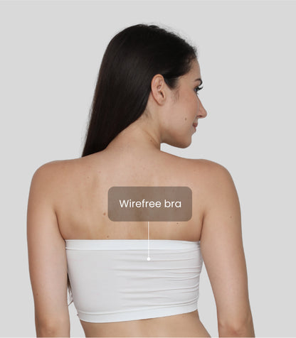 Everyday Wear Padded Tube Bra Wire Free Stretchable Strapless Bandeau Bras