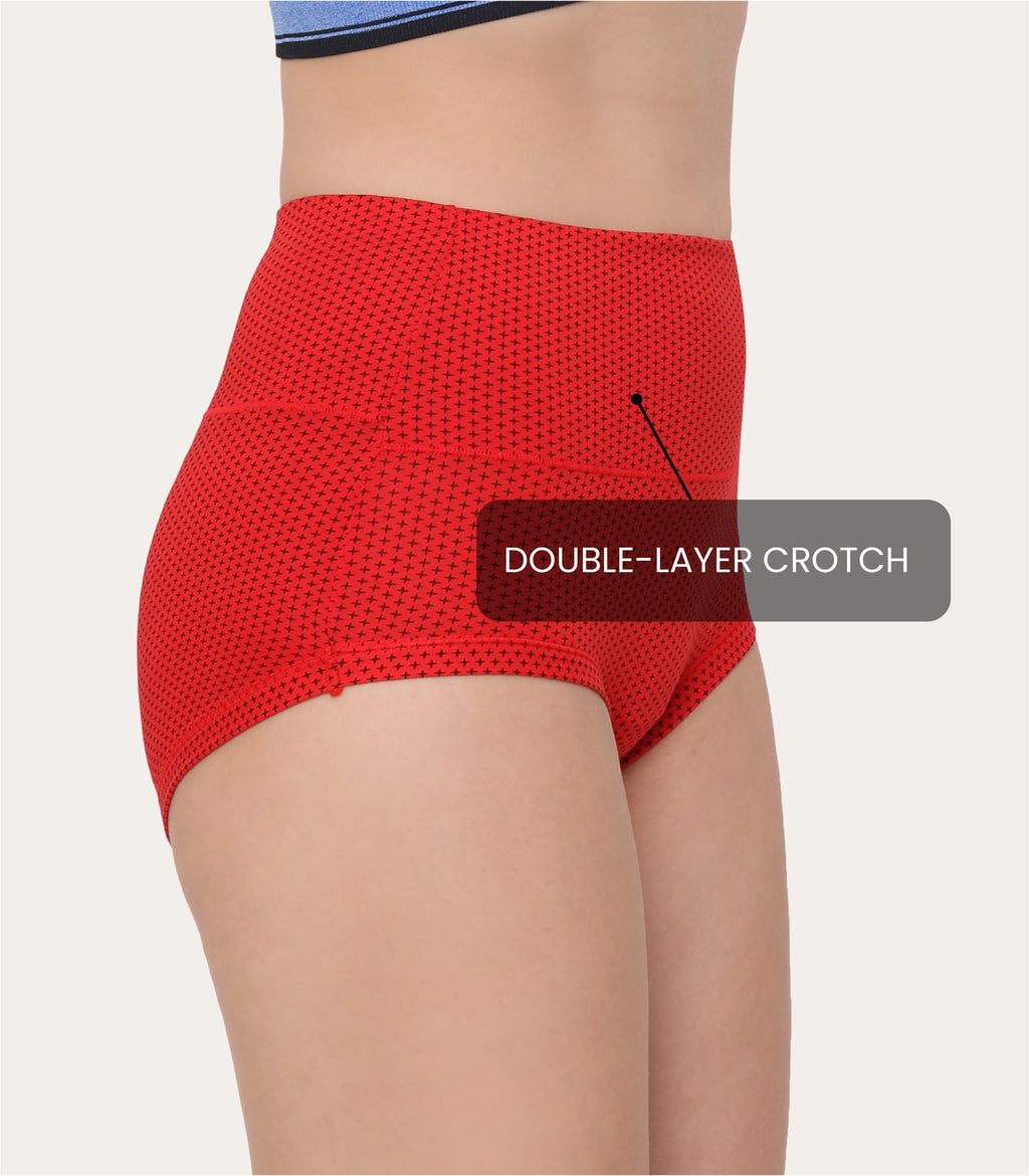 Cotton Spandex Tummy Control High Waist Panties