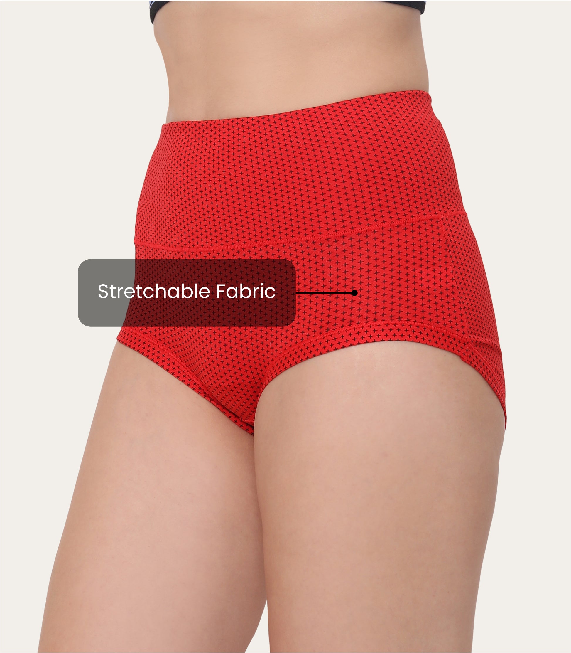 Cotton Spandex Tummy Control High Waist Panties