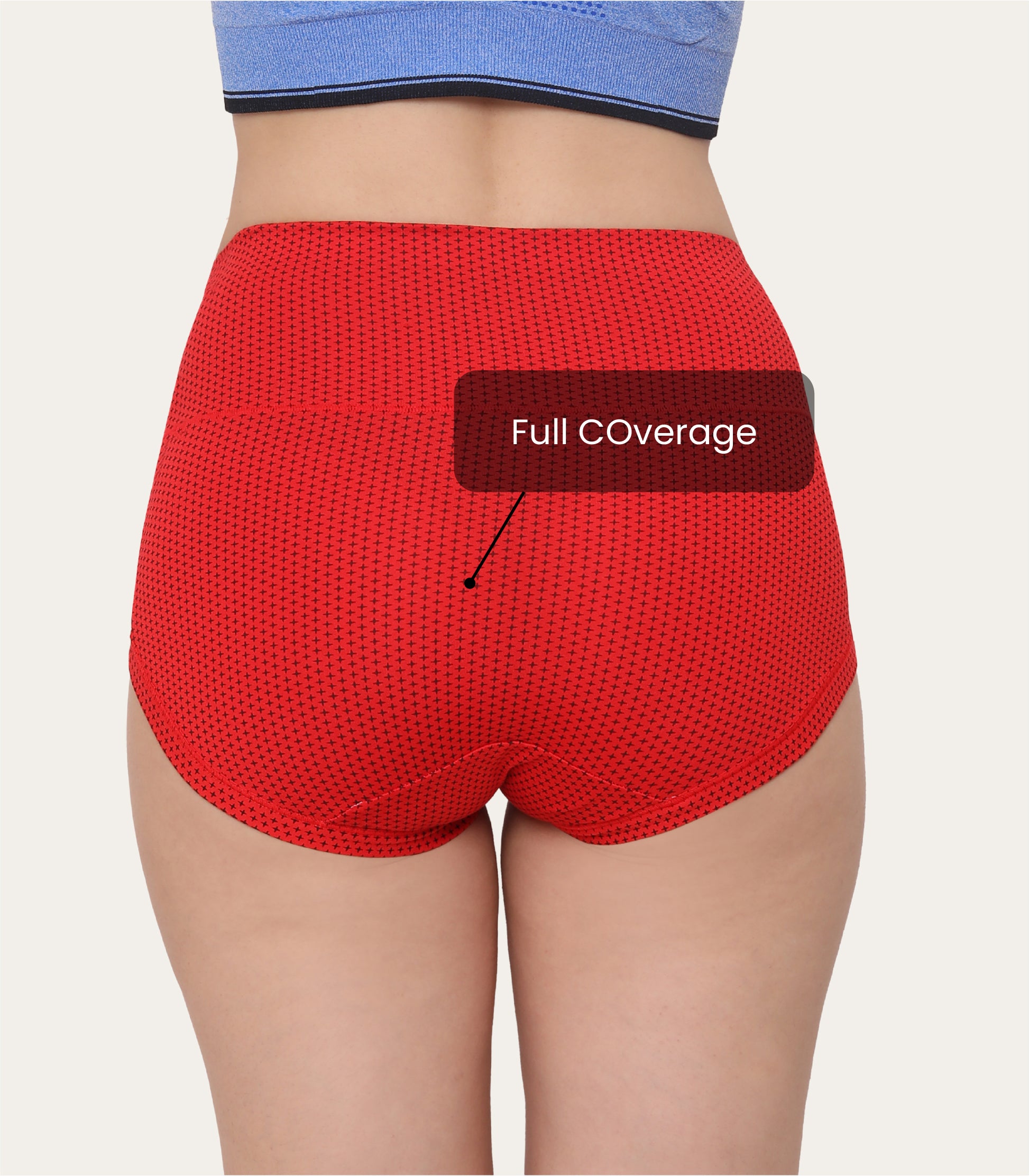 Cotton Spandex Tummy Control High Waist Panties