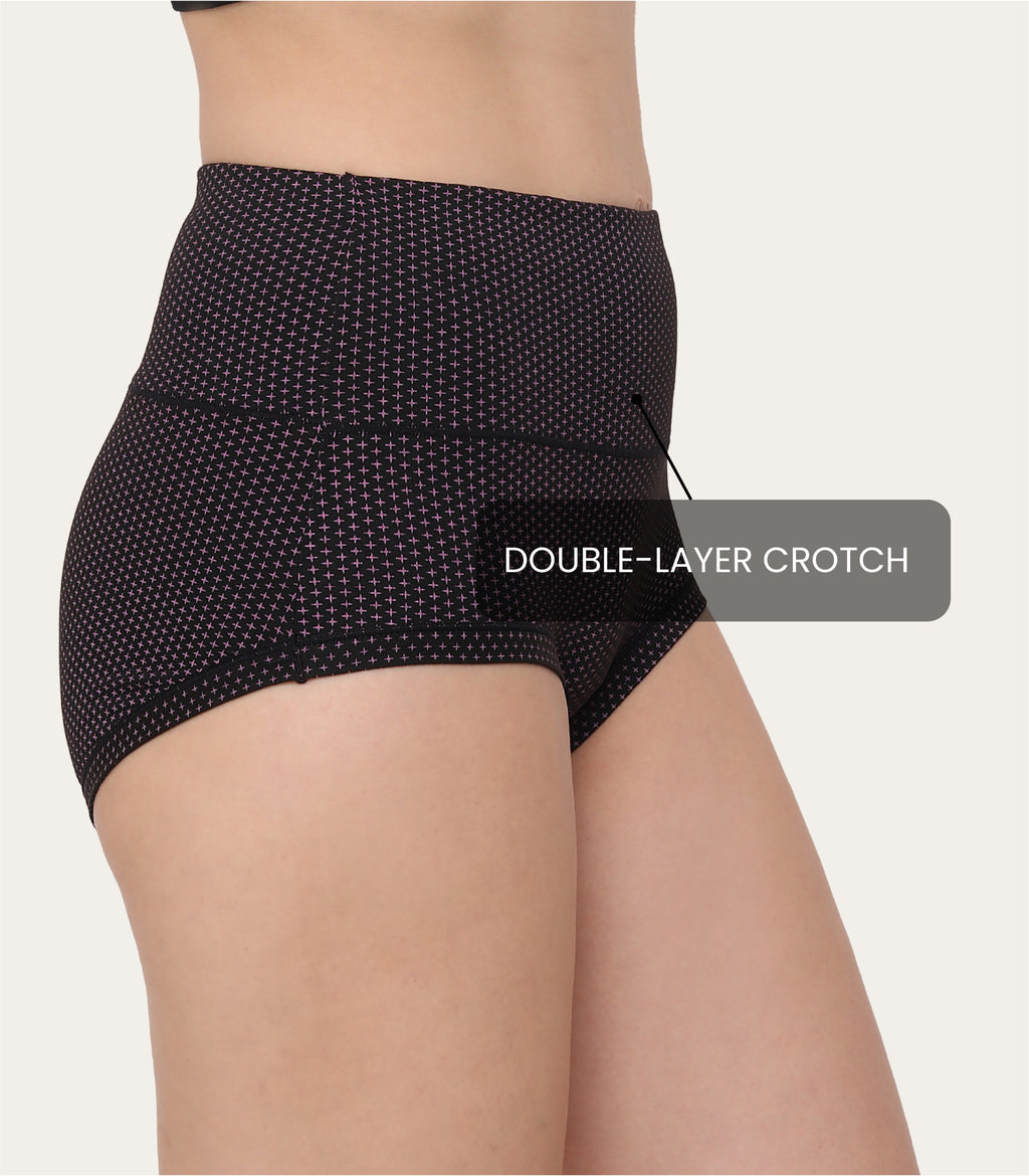 Cotton Spandex Tummy Control High Waist Panties