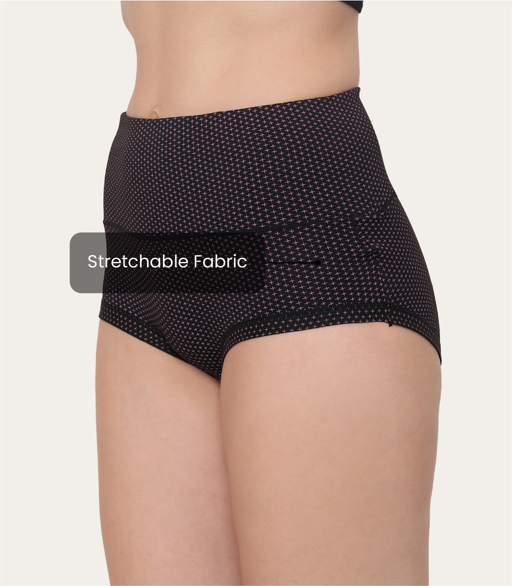 Cotton Spandex Tummy Control High Waist Panties
