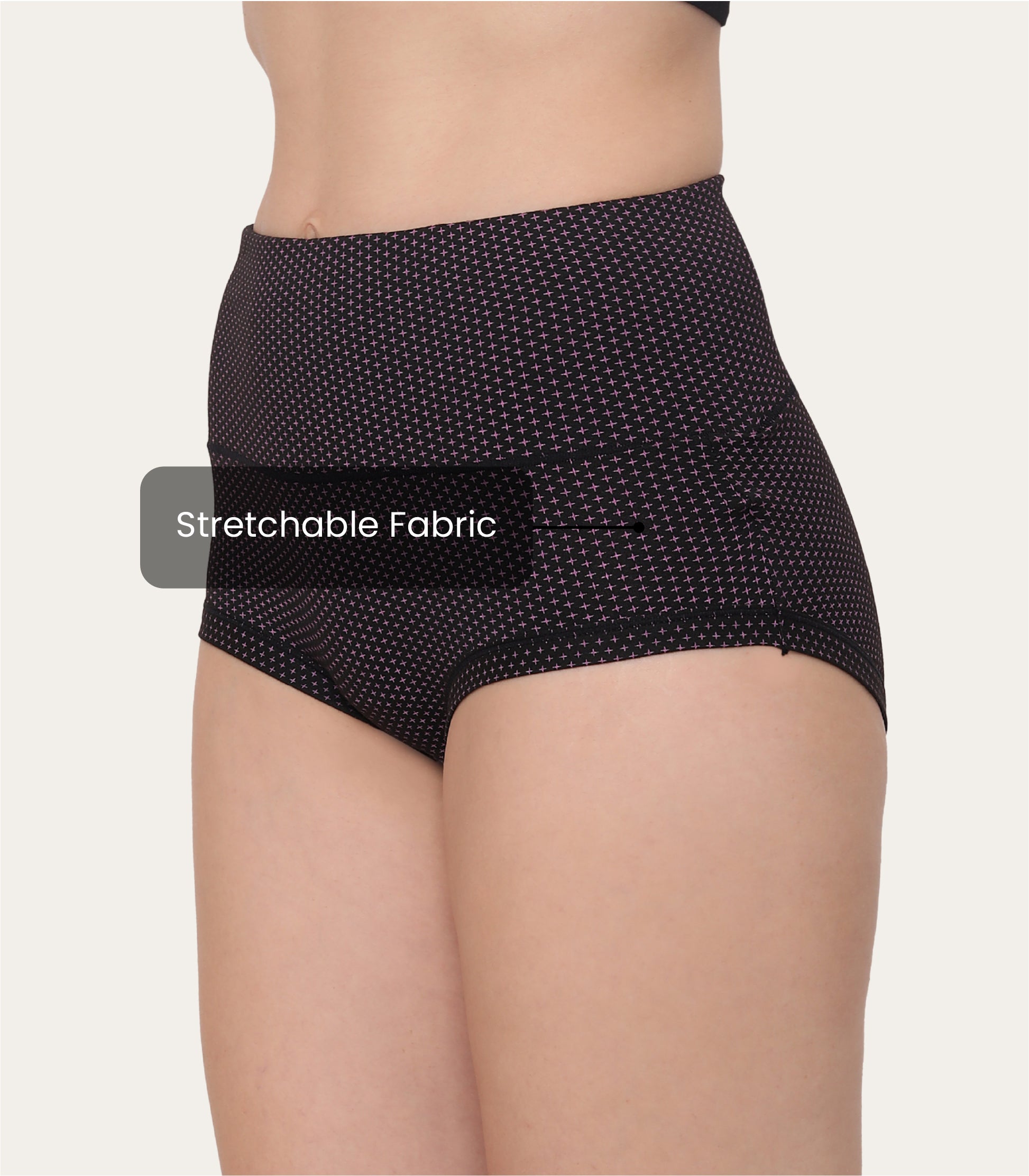 Cotton Spandex Tummy Control High Waist Panties