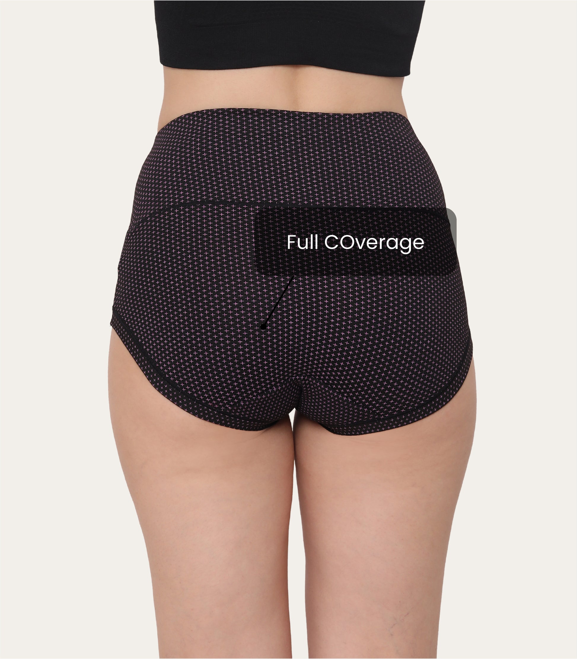 Cotton Spandex Tummy Control High Waist Panties