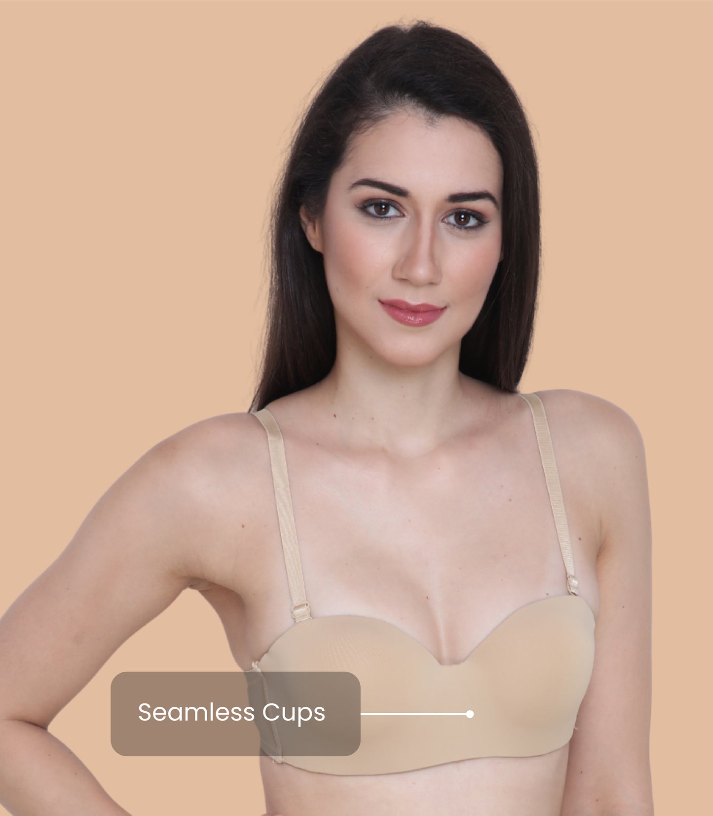 Nylon Spandex, Padded, Underwired, Push Up Bra for Women