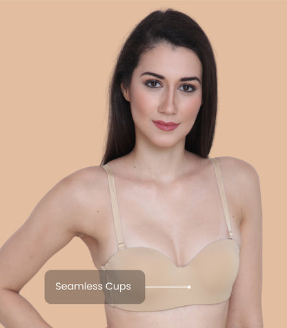Nylon Spandex, Padded, Underwired, Push Up Bra for Women