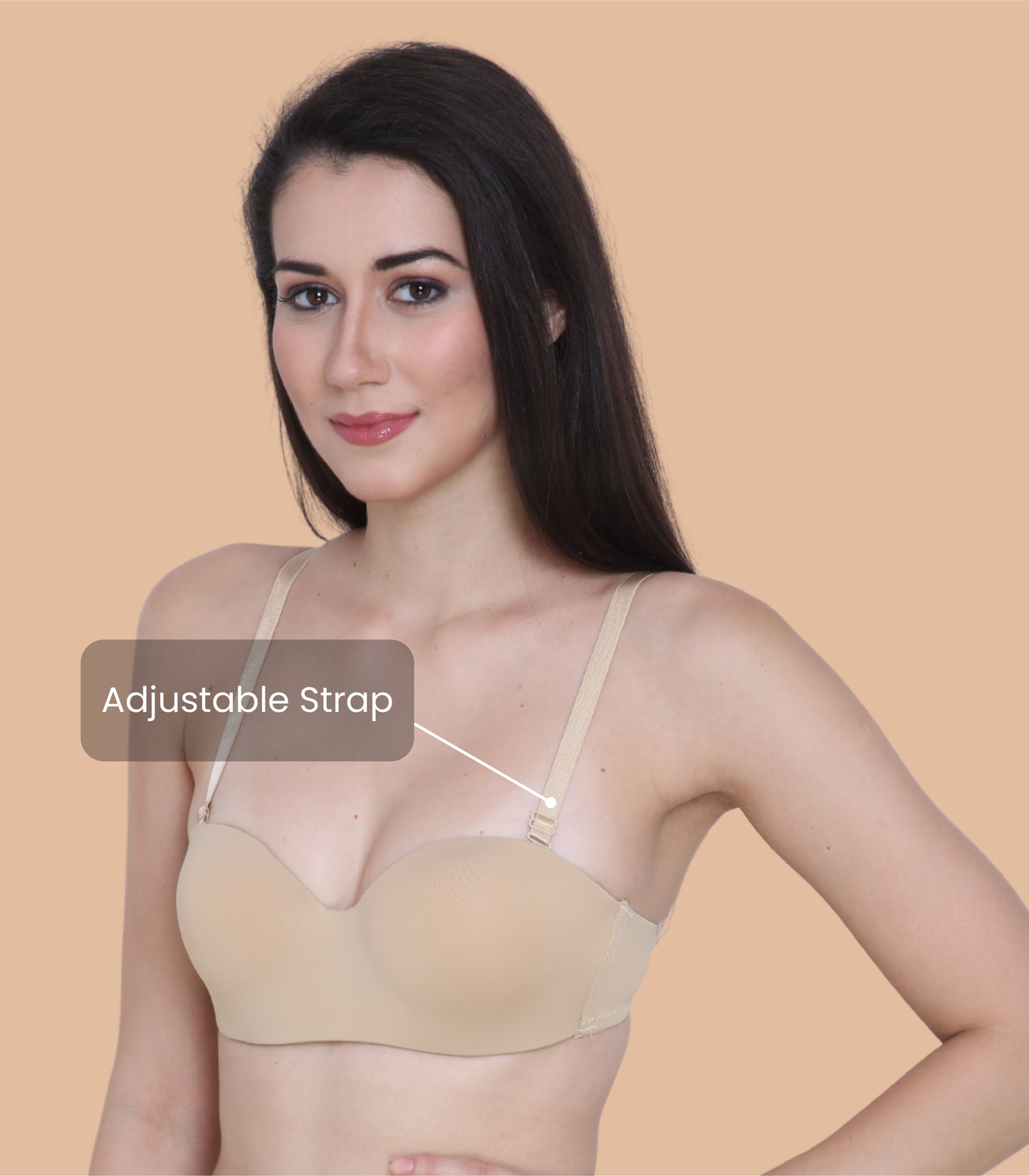 Nylon Spandex, Padded, Underwired, Push Up Bra for Women