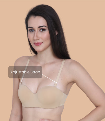 Nylon Spandex, Padded, Underwired, Push Up Bra for Women