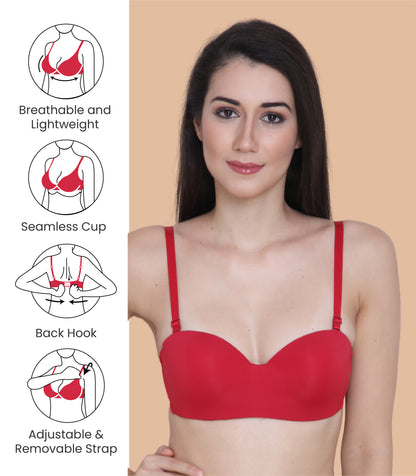 Nylon Spandex, Padded, Underwired, Push Up Bra for Women
