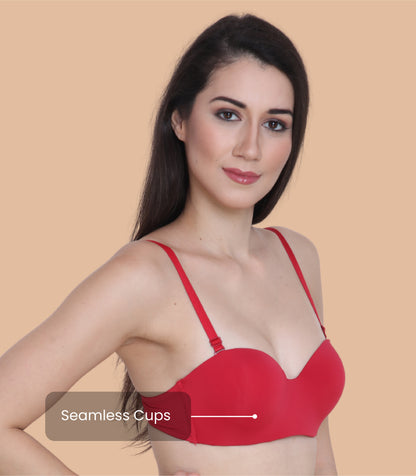 Nylon Spandex, Padded, Underwired, Push Up Bra for Women