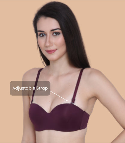 Nylon Spandex, Padded, Underwired, Push Up Bra for Women