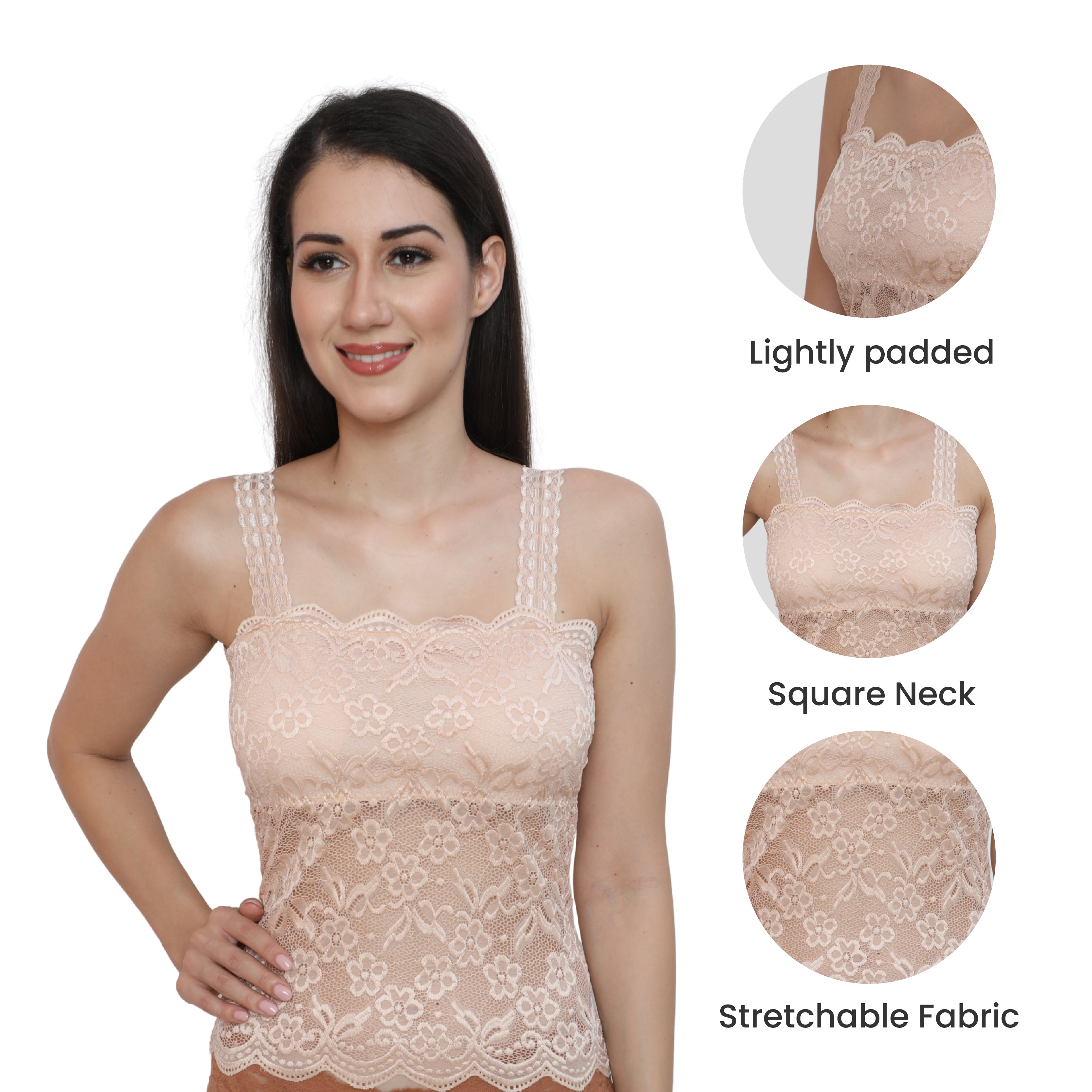 Floral Lace Padded Camisole