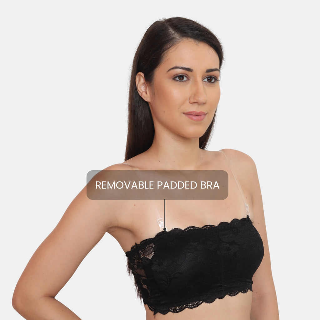 Strapless Padded Seamless Hook Closure Bra