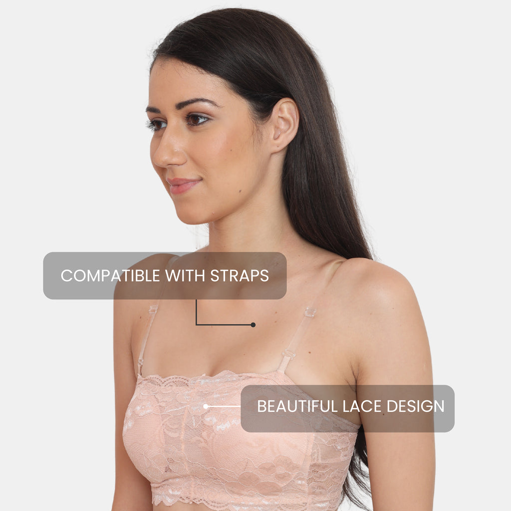 Strapless Padded Seamless Hook Closure Bra