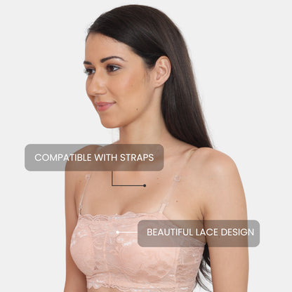 Strapless Padded Seamless Hook Closure Bra