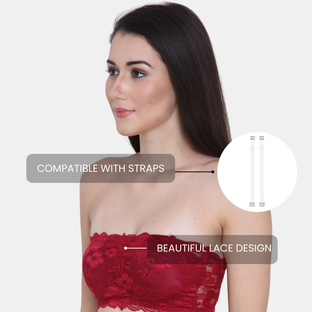 Strapless Padded Seamless Hook Closure Bra