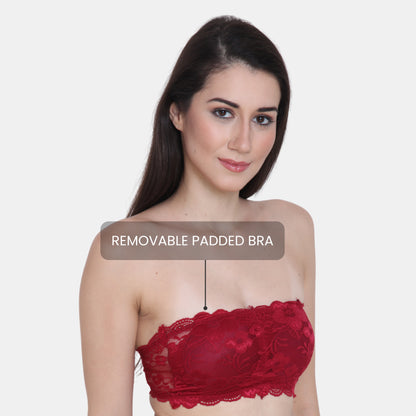 Strapless Padded Seamless Hook Closure Bra