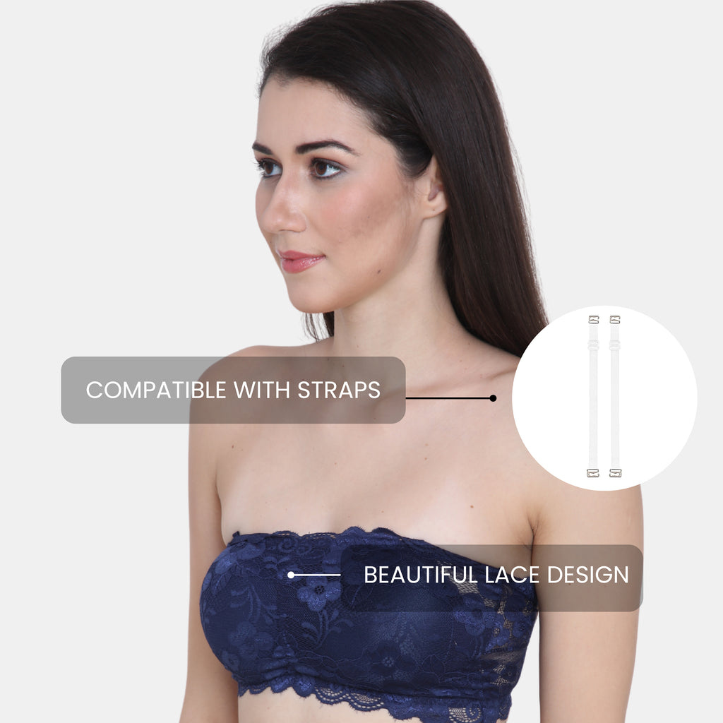 Strapless Padded Seamless Hook Closure Bra