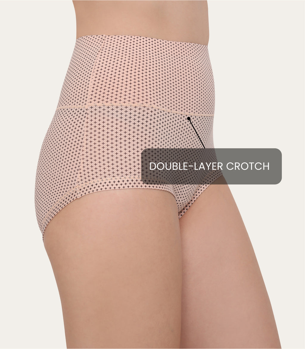 Cotton Spandex Tummy Control High Waist Panties