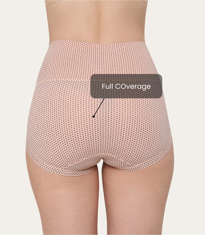 Cotton Spandex Tummy Control High Waist Panties