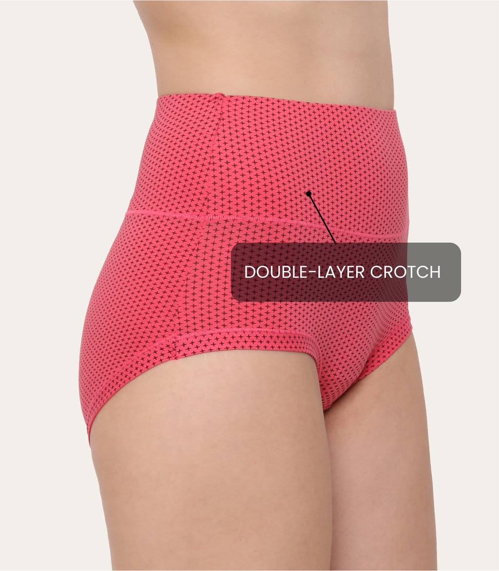 Cotton Spandex Tummy Control High Waist Panties