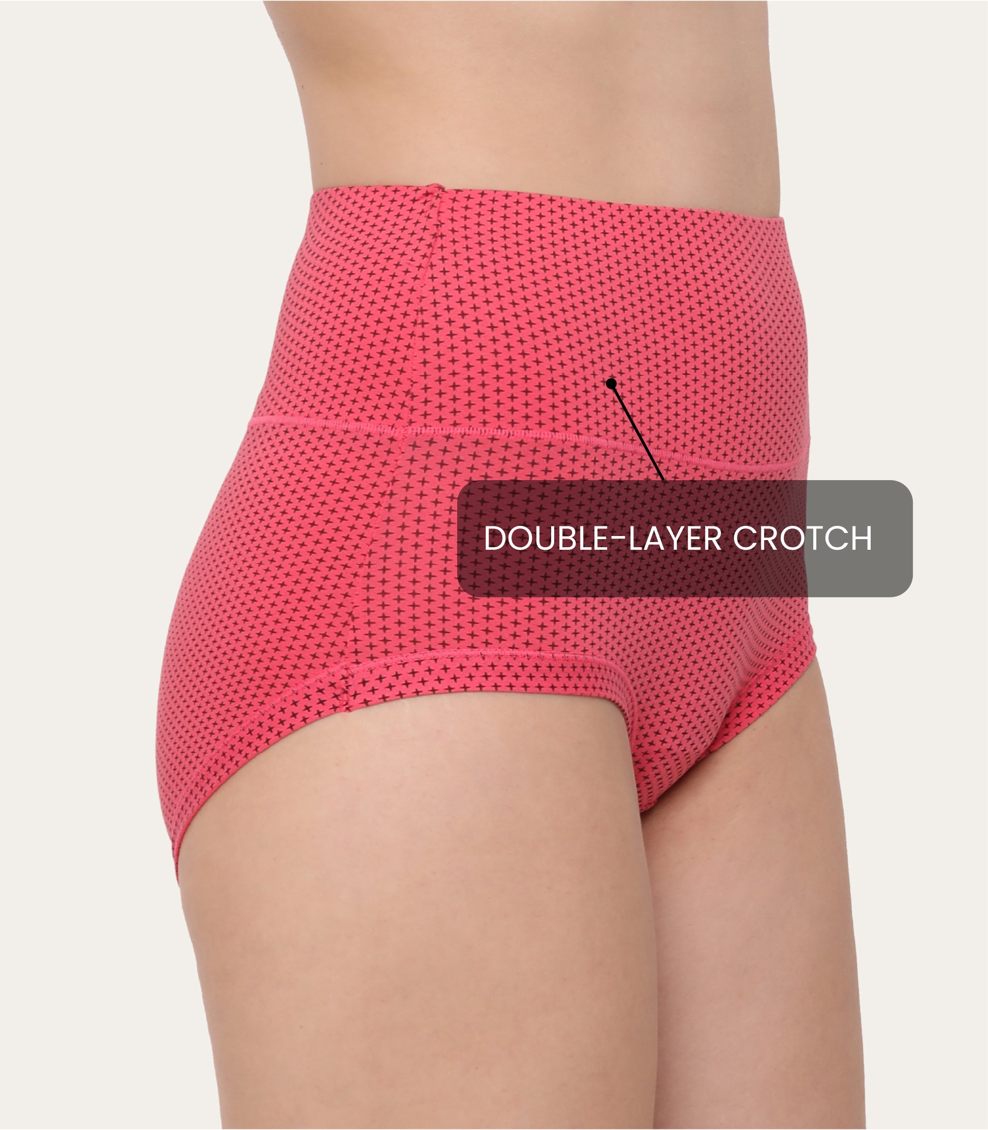Cotton Spandex Tummy Control High Waist Panties