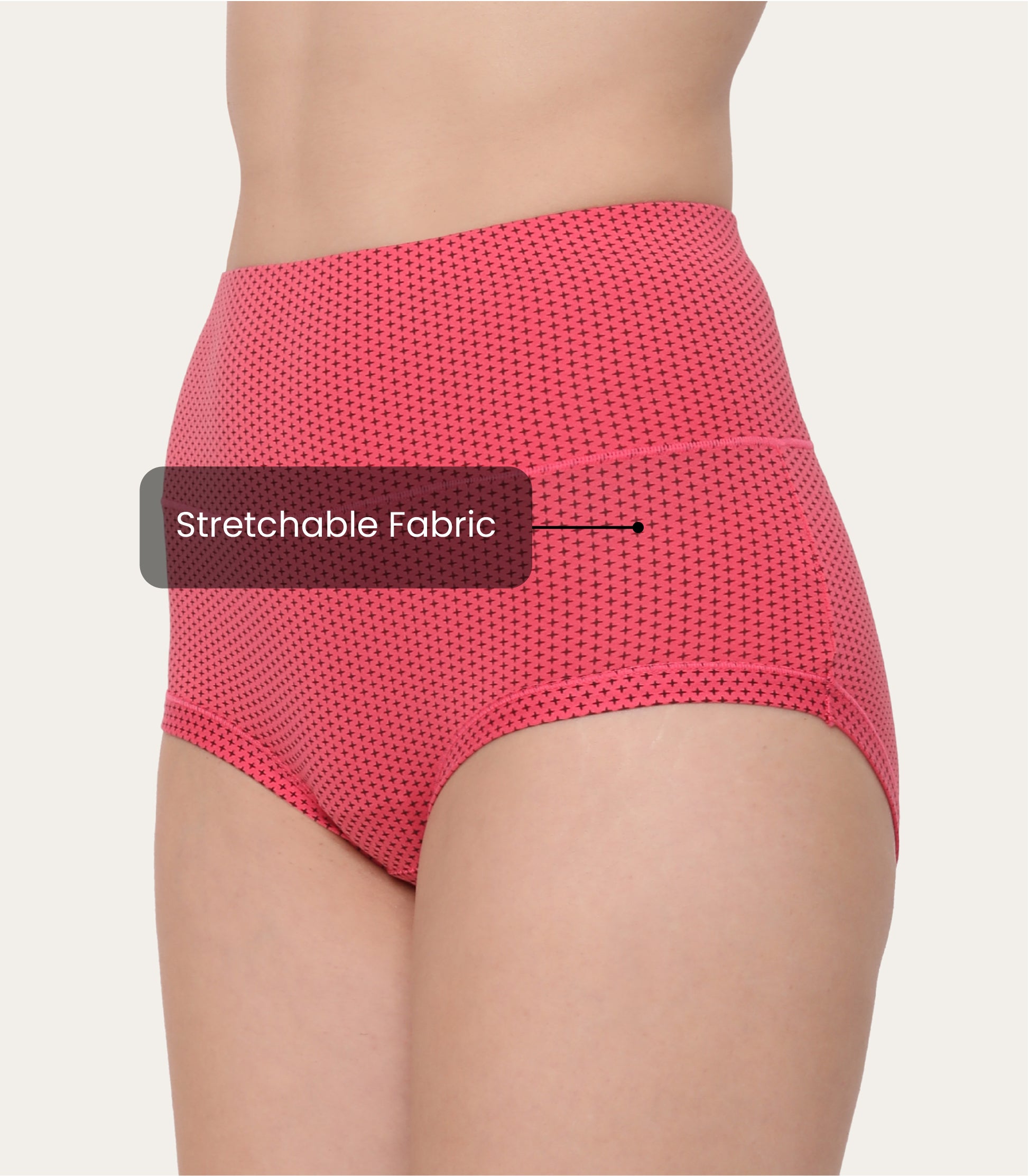 Cotton Spandex Tummy Control High Waist Panties