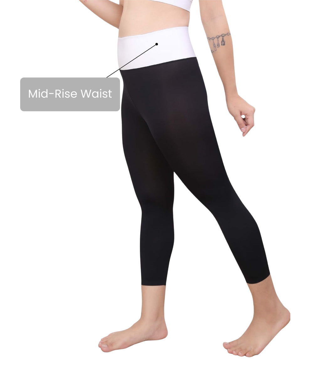 Nylon Spandex High Waist Ankle Length Legging