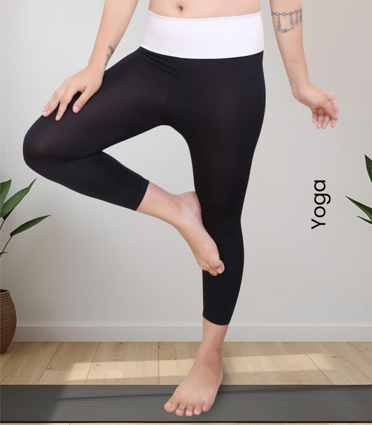 Nylon Spandex High Waist Ankle Length Legging